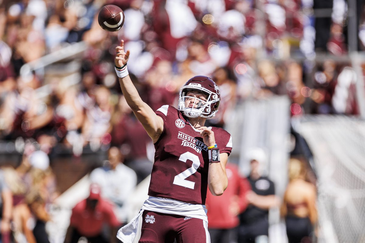 LangloisMSU's tweet photo. Q: Should @HailStateFB’s Will Rogers be in the @HeismanTrophy conversation?

Mike Leach: I don’t think there’s any question whatsoever. I’m curious who somebody thinks is ahead of him.

Through six games, Rogers leads the @SEC with 2,110 pass yards and 22 TDs against just 3 INTs. https://t.co/BaGuiFYhWp