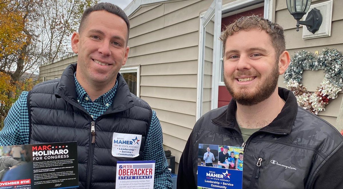 jamesmarciv's tweet photo. Great to knock doors with Brian Maher today. He will be a great assemblyman for the 101st district! https://t.co/d8cjoqojKJ
