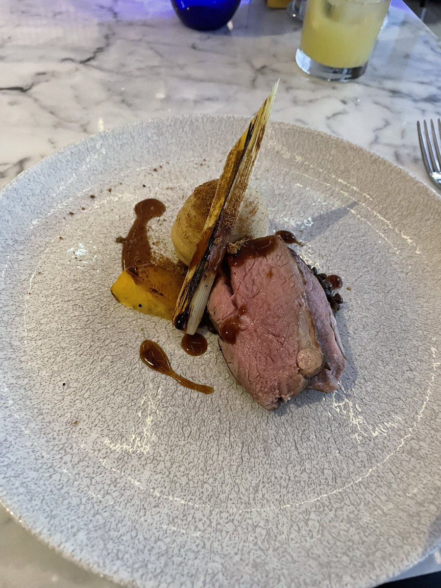 MattBarnby's tweet photo. Couple of dishes from a taster menu in dulse @TyHotels Milford Haven last night. @CrockfordSimon new menu is so good! Thank you https://t.co/mrLZQNE5mV