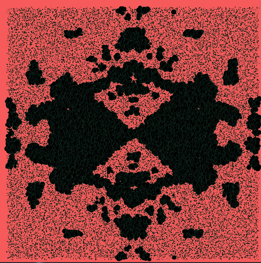 "The red thing in the middle looks like a butterfly. I know it's silly, probably because I'm pregnant, but the red things on either side look like newborn babies still attached to their umbilical cords."