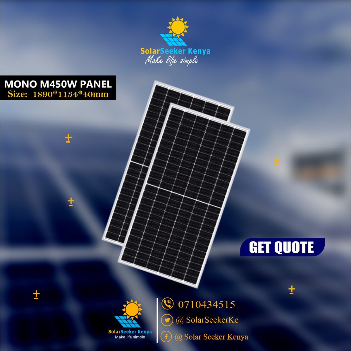 Did you know? #EnergyEfficiency homes and buildings use less energy to heat, cool, and run appliances and electronics. Energy Efficiency saves money, cuts pollution, and creates jobs.
Switch to #SOLAR today!   

Call/Text 0710434515

Winnie Odinga Femi One #RugerInMeru Rest Ruto