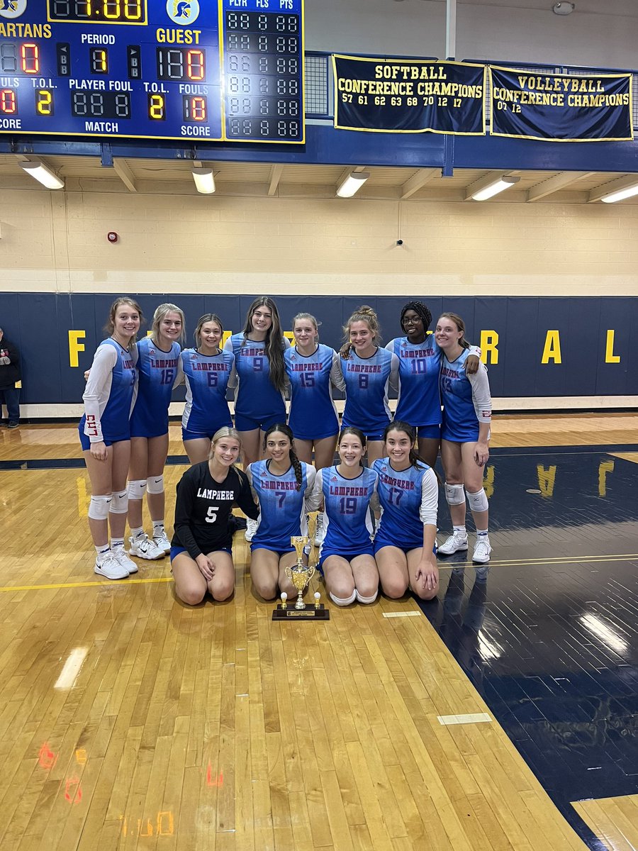 Lamphere Volleyball places 2nd at the Fitzgerald Tournament.  #WEARELAMPHERE <a href="/LamphereSchools/">Lamphere Schools</a> @LamphereRams_AD