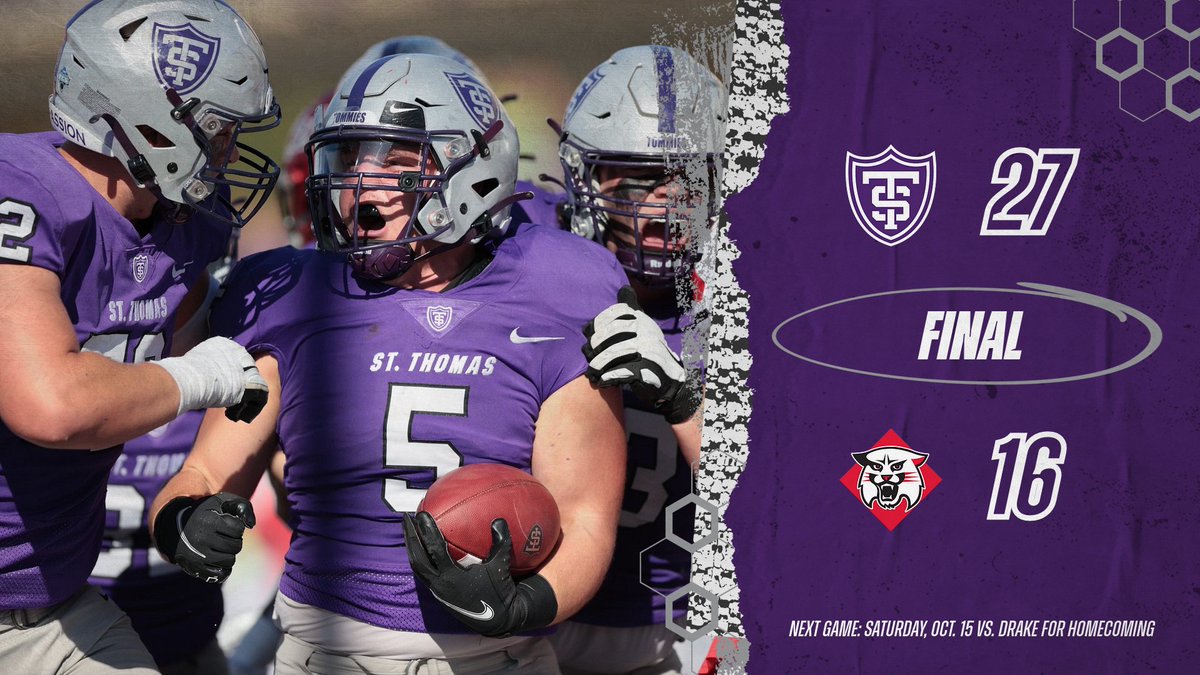 Dynamic. Dominant. Definite.

Down go the defending champs!

<a href="/UST_Football/">St. Thomas Football</a> #RollToms