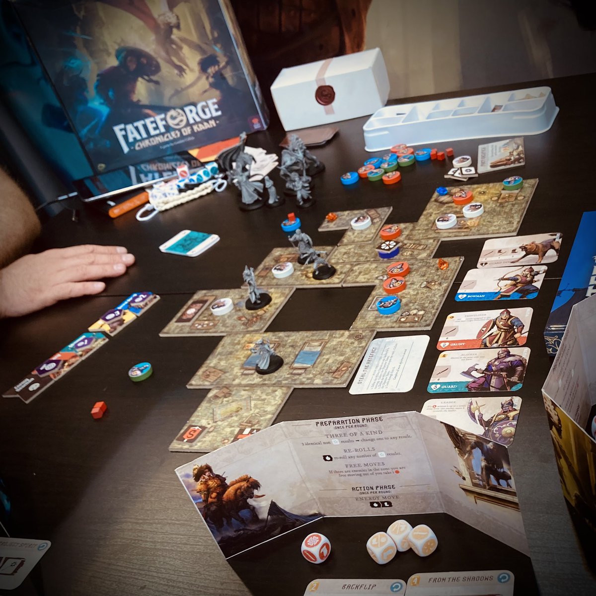 Had a chance to play the prototype version of Fateforge: Chronicles of Kaan by <a href="/gordoncalleja/">gordoncalleja</a> and <a href="/mighty_boards/">Mighty Boards 🔜 UKGE 3-634</a> at #SPIEL22. Elegantly designed coop action with an ambitious narrative and campaign structure. I really dug it!