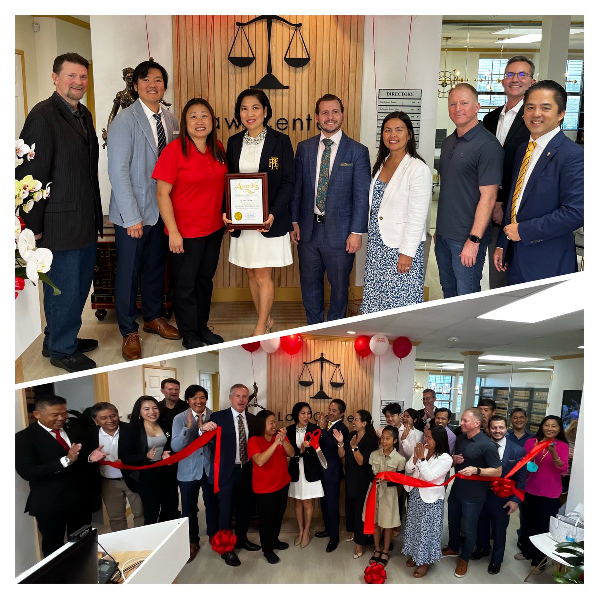 SenJanetNguyen's tweet photo. Congratulations to Rose and Councilman Ted Bui on your grand opening of The Law Center in Garden Grove! The Law Center houses multiple attorneys specializing in different law practices. #72AD #Law https://t.co/rCbO1jfalb