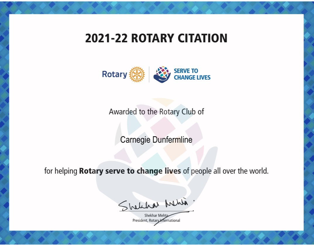 Carnegie Dunfermline Rotary tweet media