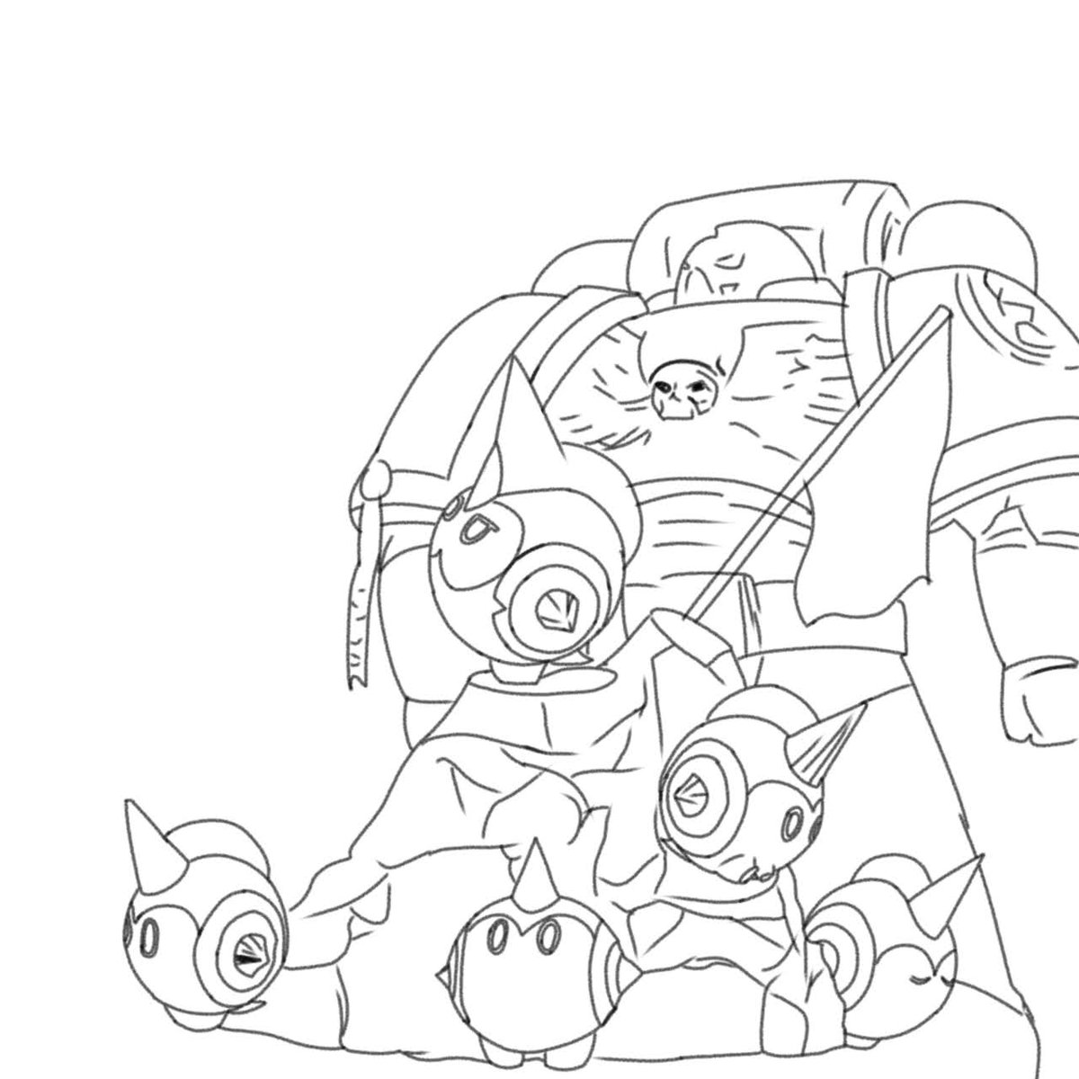 lorydorry's tweet photo. @BolterToKokoro Here's for the twitter users. Ever since I saw Falinks on Pokemon Journeys binge, I was like.... Dorn's boys gotta have some.
#warhammer40k #TraceArt https://t.co/EnoRyc6ZsX
