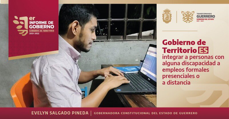 #GobiernoDeTerritorio ES lograr la colocación en empleos formales presenciales o a distancia de más de 200 personas con alguna discapacidad y adultos mayores, garantizando así la integración de grupos vulnerables y el derecho universal a un empleo digno.