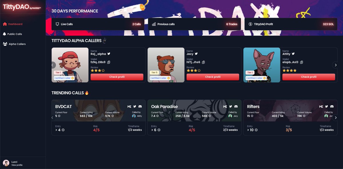 Projects making 1/1 NFTs for their FAV influencers 🤔
PANTERS are making whole custom utilities for their FAV Influencer 🚀

PANTERS are built different ⚒️

Thank you for your trust @TittyDAO 🤝

5 OG Spots | Follow, Like, RT &amp; Tag 3 DAOs 🌐

#wehungry