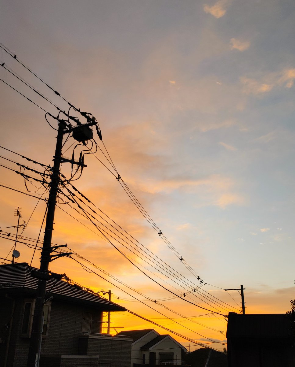 「おはようです朝やけで、空全体がピンク色に染まってました⸜(*ˊᗜˋ*)⸝鳥の鳴き」|風間ゆき海のイラスト