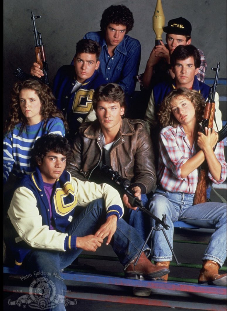Who Remembers the 1984 Movie 
“Red Dawn?”

#RedDawn #Movies #Movie #Film #PatrickSwayze #CThomasHowell #LeaThompson #BenJohnson #HarryDeanStanton #RonONeal #WilliamSmith #PowersBoothe