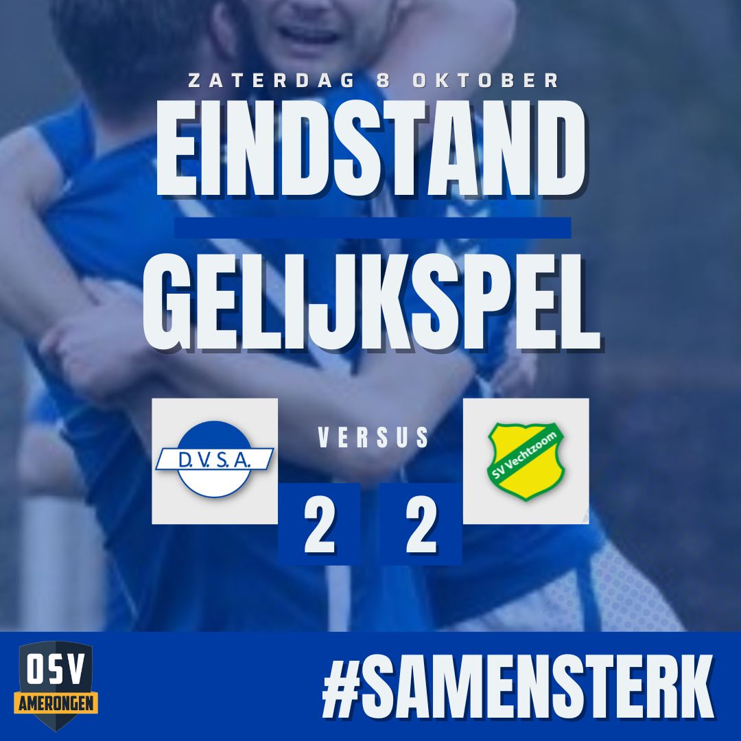 vvdvsa1's tweet photo. DVSA deelt de punt met Vechtzoom #amerongen #voetbal https://t.co/3OEfsRliKa