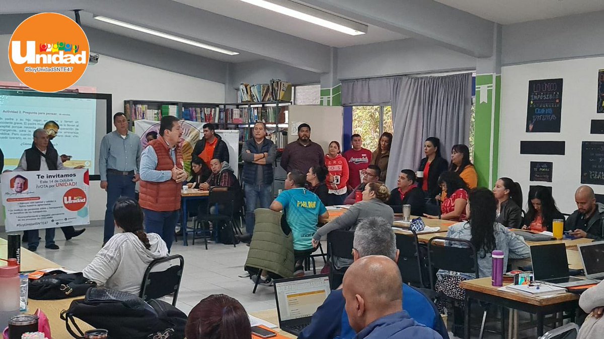 UnidadSNTE47's tweet photo. Las maestras y maestros no descansamos, en días de descanso nos capacitamos Agradezco la invitación de la secundaria  20 mixta "Francisco Camacho Robles"para conocer de viva voz sus necesidades y en #UNIDAD juntos construir un mejor futuro para nuestra #Sección47 #SoyUnidadSnte47 https://t.co/Ub4yjpkzOE