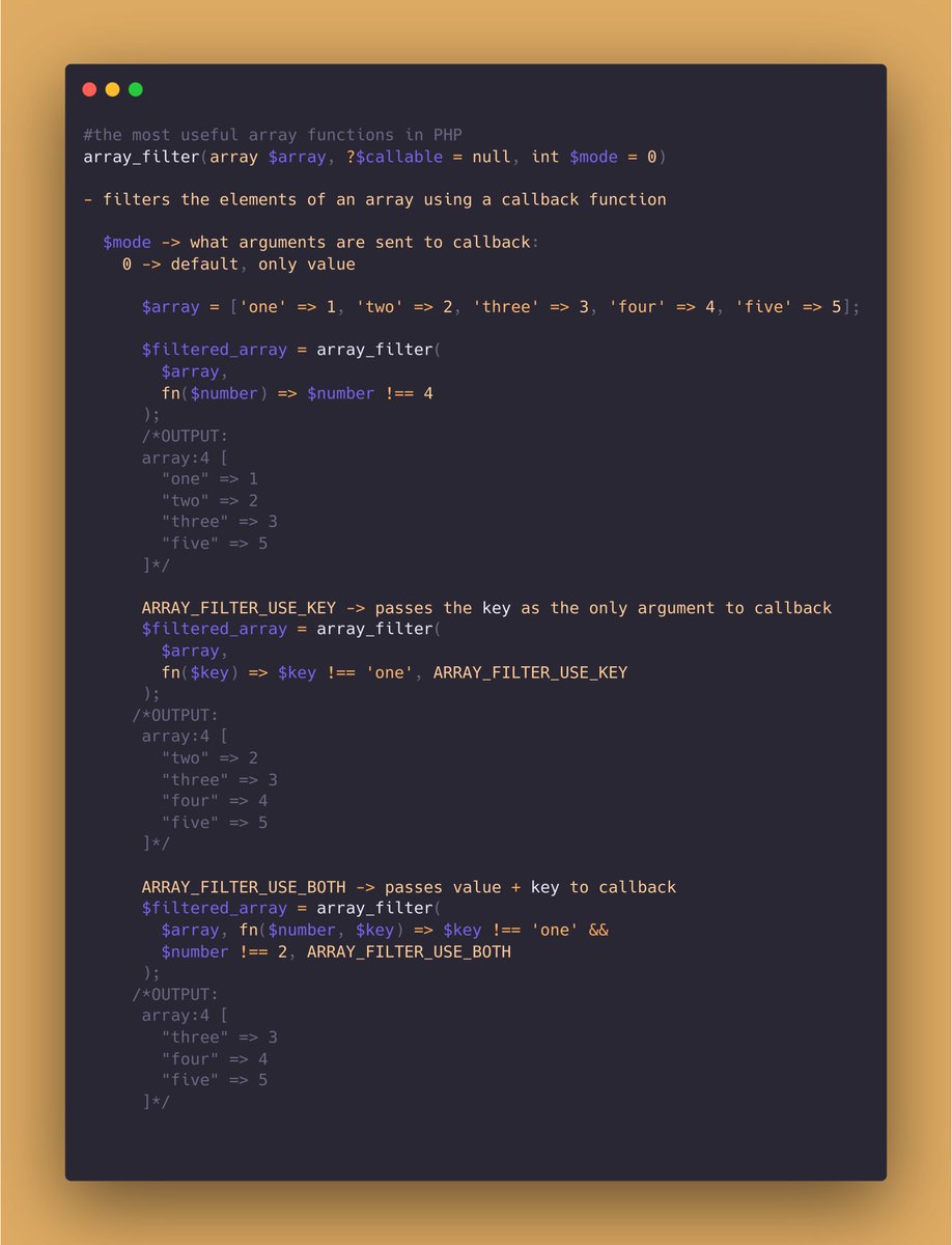 hnadea3's tweet image. #php #arrayFunctions