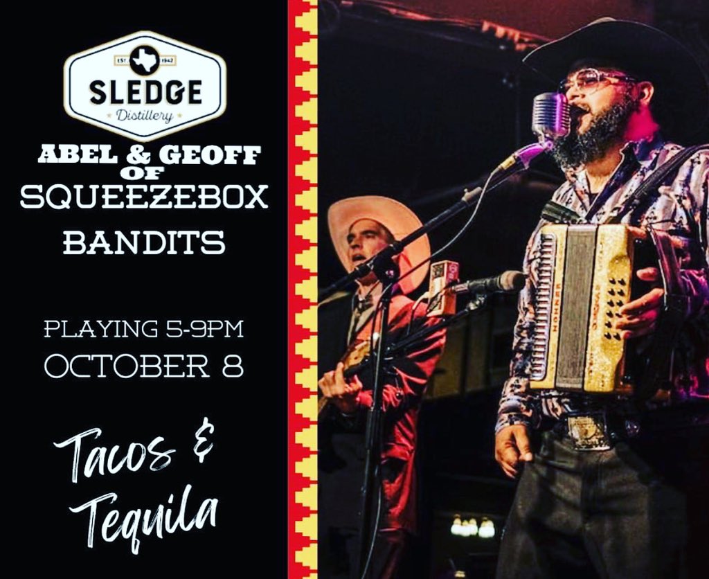 If you like Tacos &amp; Tequila? Make your way over to @sledgedistillery ! Geoff and myself will be playing music from 5-9pm! #tolar #tolartx #granbury #texas #country #countrymusic #texmex