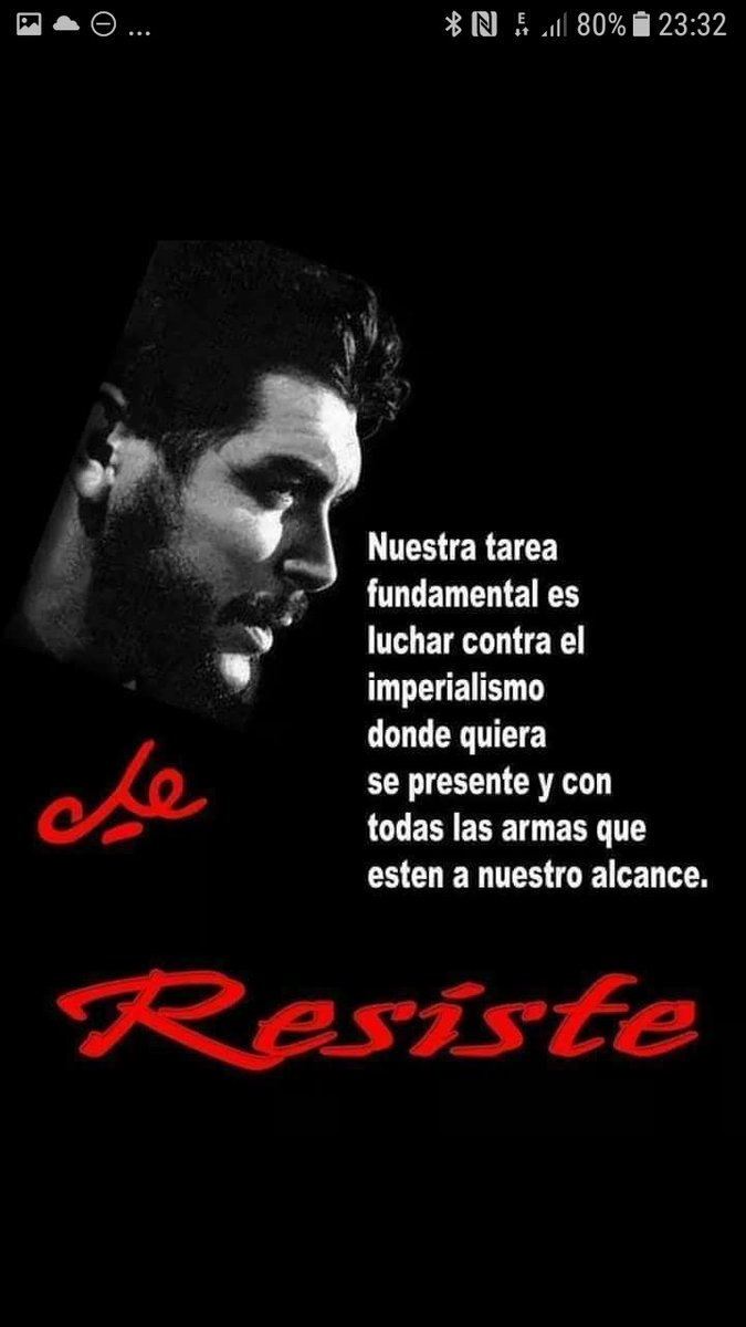 Che se ha convertido en un modelo de hombre no solo para nuestro pueblo, sino para cualquier pueblo de América Latina. 
#CheVive #CheInternacionalista #CubaPorLaVida #FuerzaCuba #Cuba <a href="/cubacooperaven/">Brigada Médica Cubana en Venezuela</a>  <a href="/MINSAPCuba/">Ministerio de Salud Pública de Cuba</a>
<a href="/Cubacooperabol2/">Brigada Médica 🇨🇺 Bolívar🇻🇪</a> <a href="/AdanVillavicen5/">Adan Villavicencio Guzmán</a>