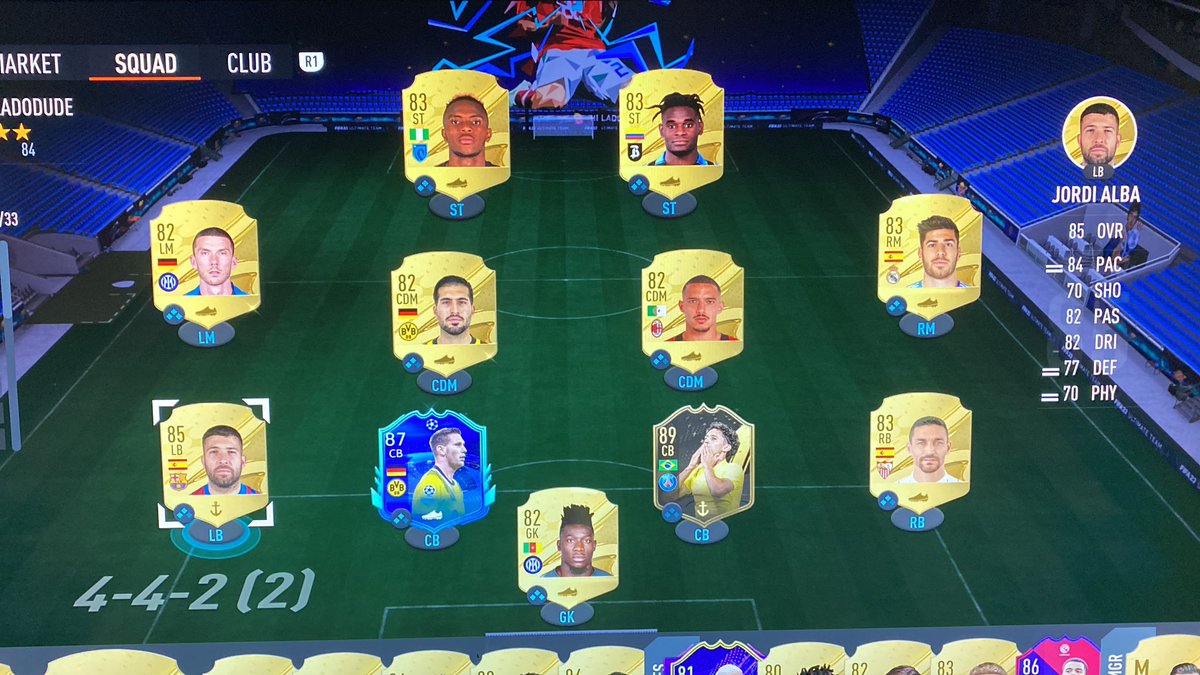 rmunoz_b's tweet photo. Closing in on both Gosens and Dest objectives at the same time 💪🏻🧔🏻 @RunTheFUTMarket #fifa23 @AlexBeeOfficial @FutSheriff @neilguide https://t.co/C44hbN3M9m