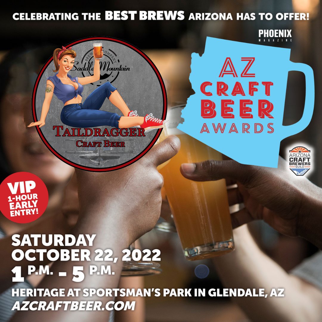 Come sample Saddle Mountain brews at our upcoming Arizona Craft Beer Awards &amp; Festival on Saturday, October 22 in Glendale 🍻