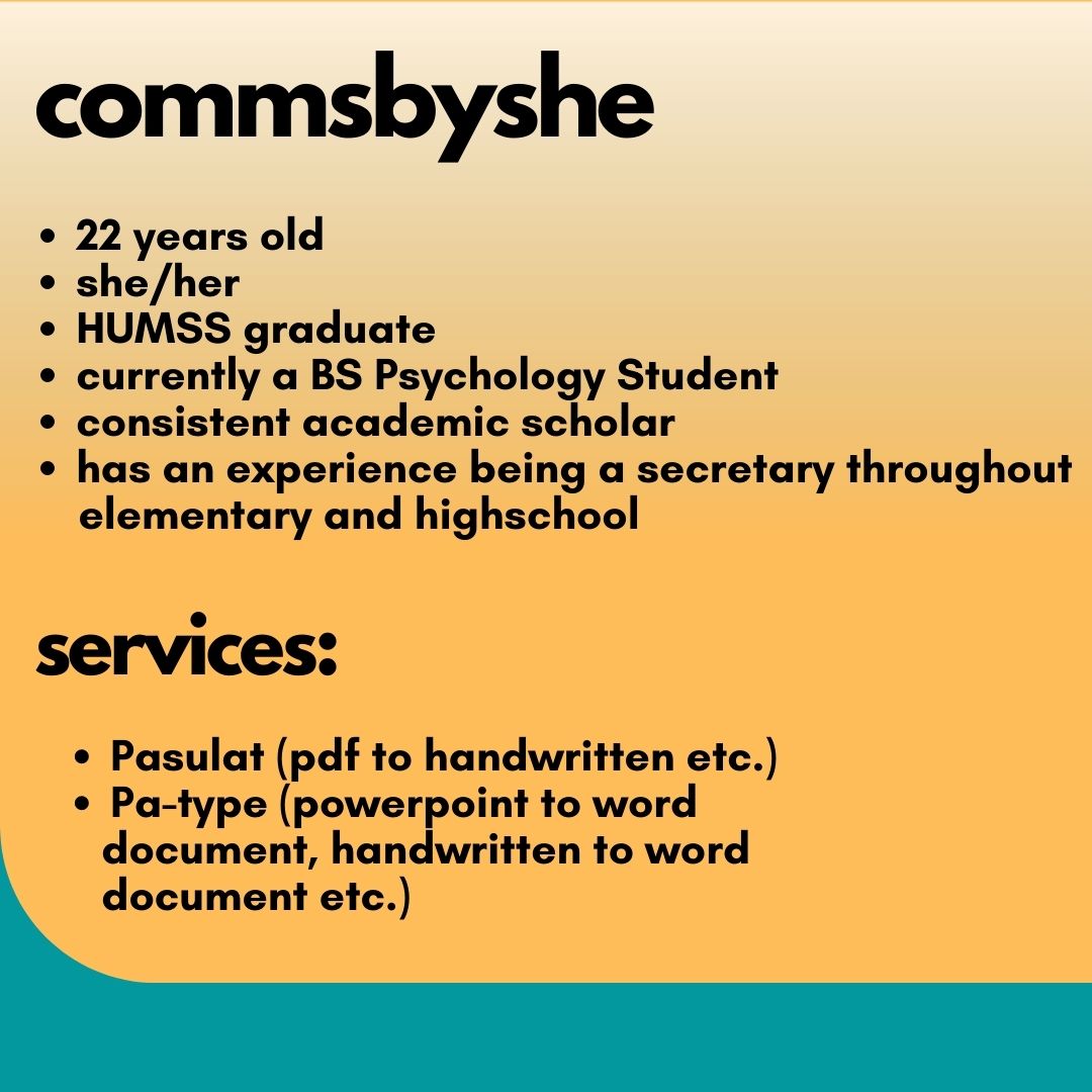 commsbyshe's tweet photo. hi #commstwt ! i am she, your new commissioner and this is a newly-opened account for pasulat or pa-type service, just feel free to dm for more questions!

✨ feedbacks - #tnxshe
✨ updates - #updatesbyshe https://t.co/DLgunwkuML