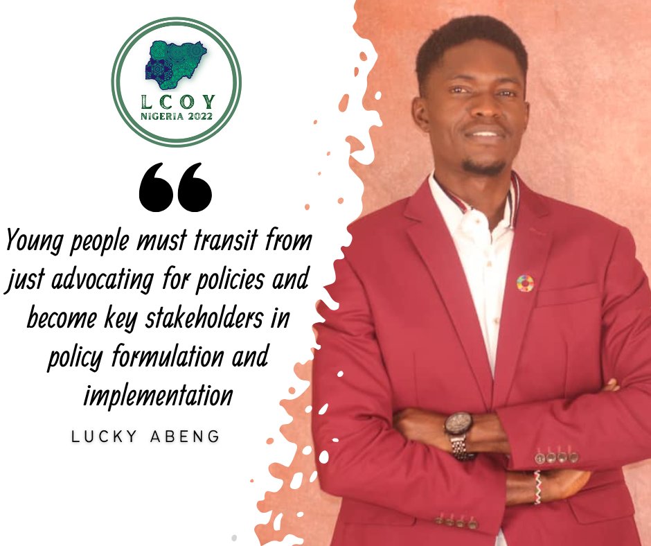 AYICC_NIGERIA's tweet photo. Young people must transition from just advocating for policies and become key stakeholders in policy formation and implementation.
@luckyabeng  @IYCM @NigeriaFMYS 
#LCOYNG
#YOUTH4CLIMATE https://t.co/78e0JtOwz1