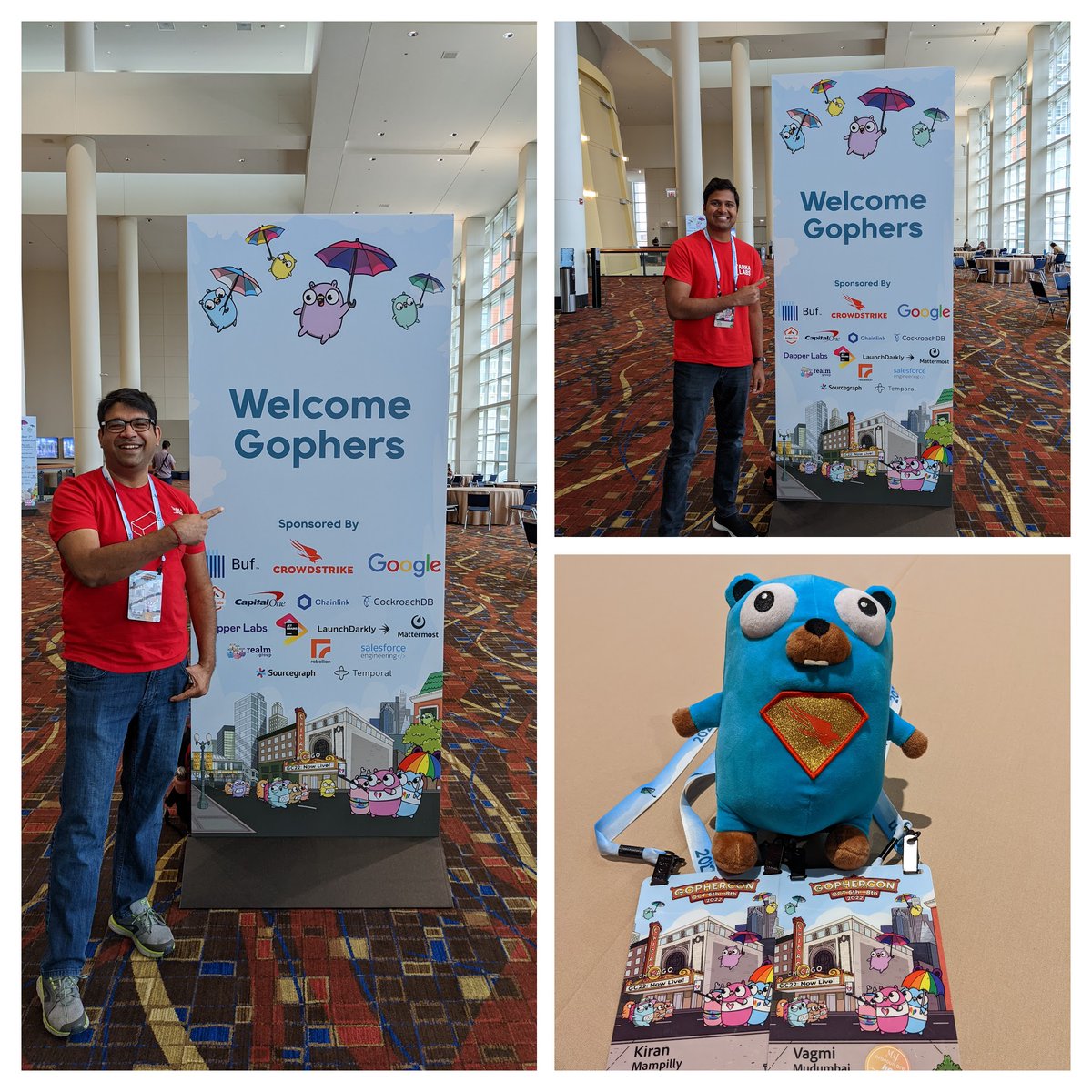 .<a href="/KiranBMampilly/">Kiran B Mampilly</a> and <a href="/vagmi/">Vagmi Mudumbai</a> went to <a href="/GopherCon/">GopherCon</a>
 Chicago, and all they got was this lousy Gopher. 

Kidding!

Here's Kiran with our Day 1 updates: tinyurl.com/2hnvekzj

We'll have more exciting updates from The Windy City soon.