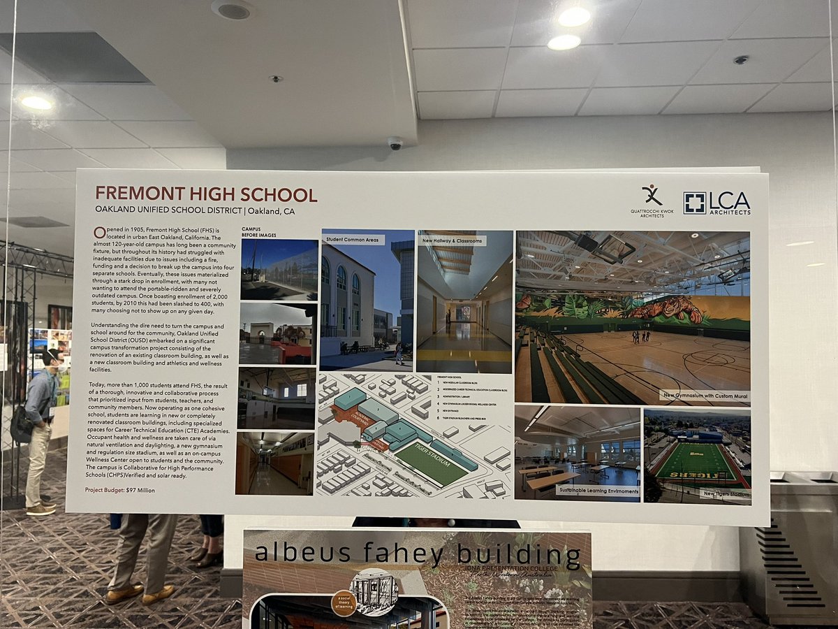Life update: Sharing our story of community engagement <a href="/FremontTigers/">Fremont High School</a> with Joel and Aaron from <a href="/QKArchitects/">Quattrocchi Kwok Architects (QKA)</a> at <a href="/A4LE2/">@a4le2</a> this weekend. Rebuilding Fremont HS has been a hefty journey for our community. I’m appreciative to voters and the <a href="/QKArchitects/">Quattrocchi Kwok Architects (QKA)</a> team who always believed!