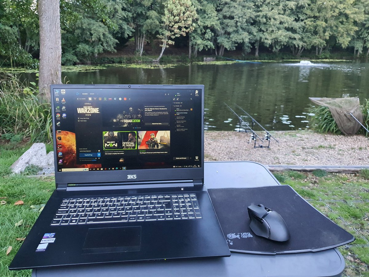 WBeardedrage's tweet photo. When you are fishing but the squad calls!

hope my battery outlasts the update 😂 https://t.co/CAa9KkWkE5