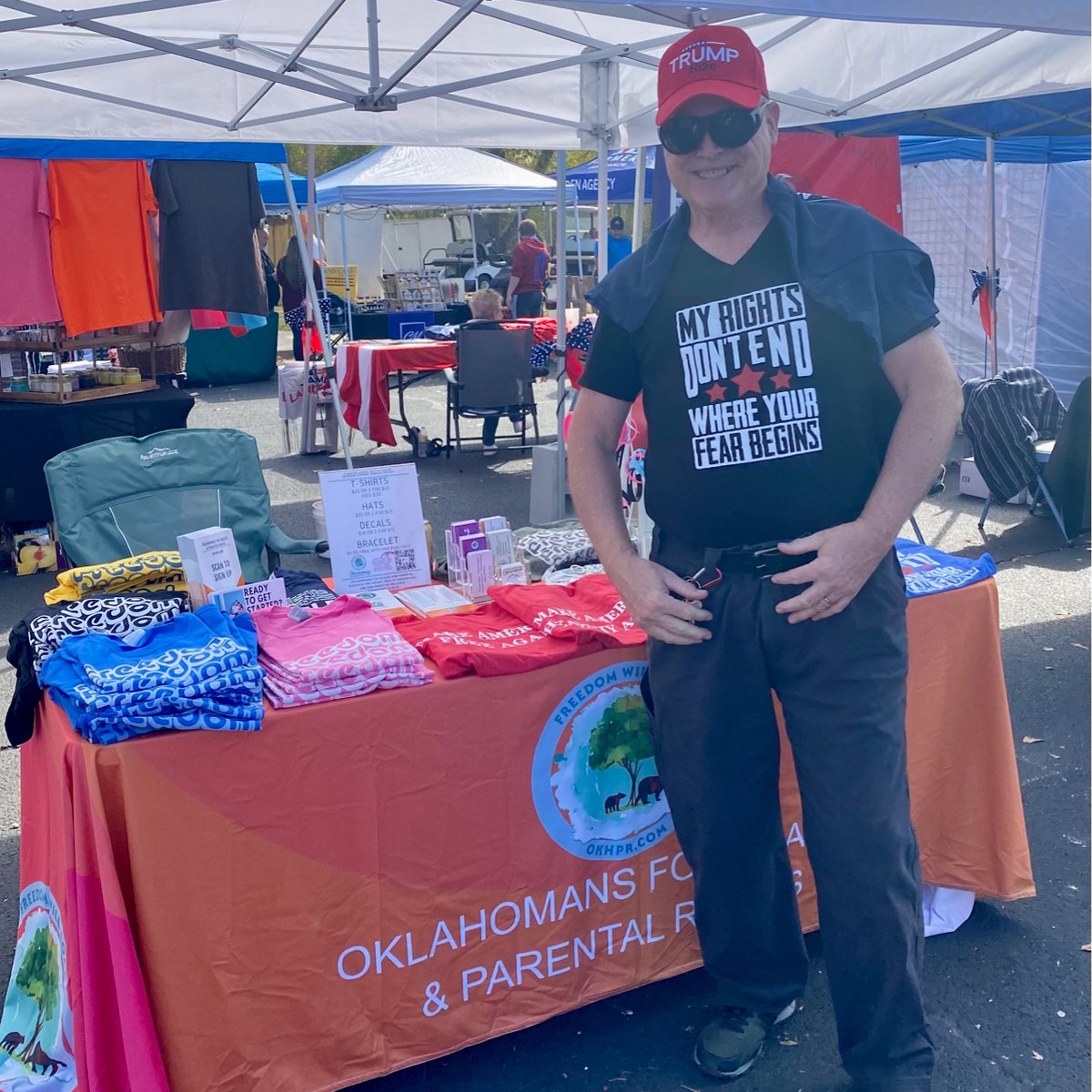 okhprbears's tweet photo. We are at Pelican Fest today in #Grove! Come by and see us! This gentleman had no idea we were going to be there so it was super fun to see he was already wearing one of our shirts! #MyRights #DontEnd #fall #greencountry #oklahoma https://t.co/oOLbI39B8D