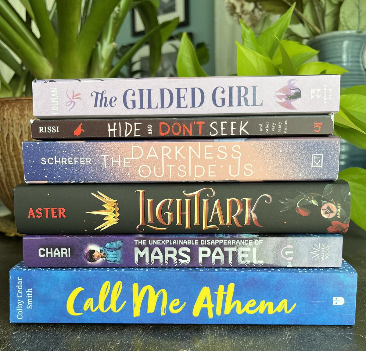 MsGBRMS's tweet photo. Went to @PrincetonPLkids Princeton Children’s Book Festival today with @MsGerike , met authors @byalexaster @wordsbysheela @anicarissi @alyssabcolman @EliotSchrefer @ColbyCedar and got a great stack of books. #ChildrensBooks #yalit #mglit https://t.co/rr7Vdlb4Bc
