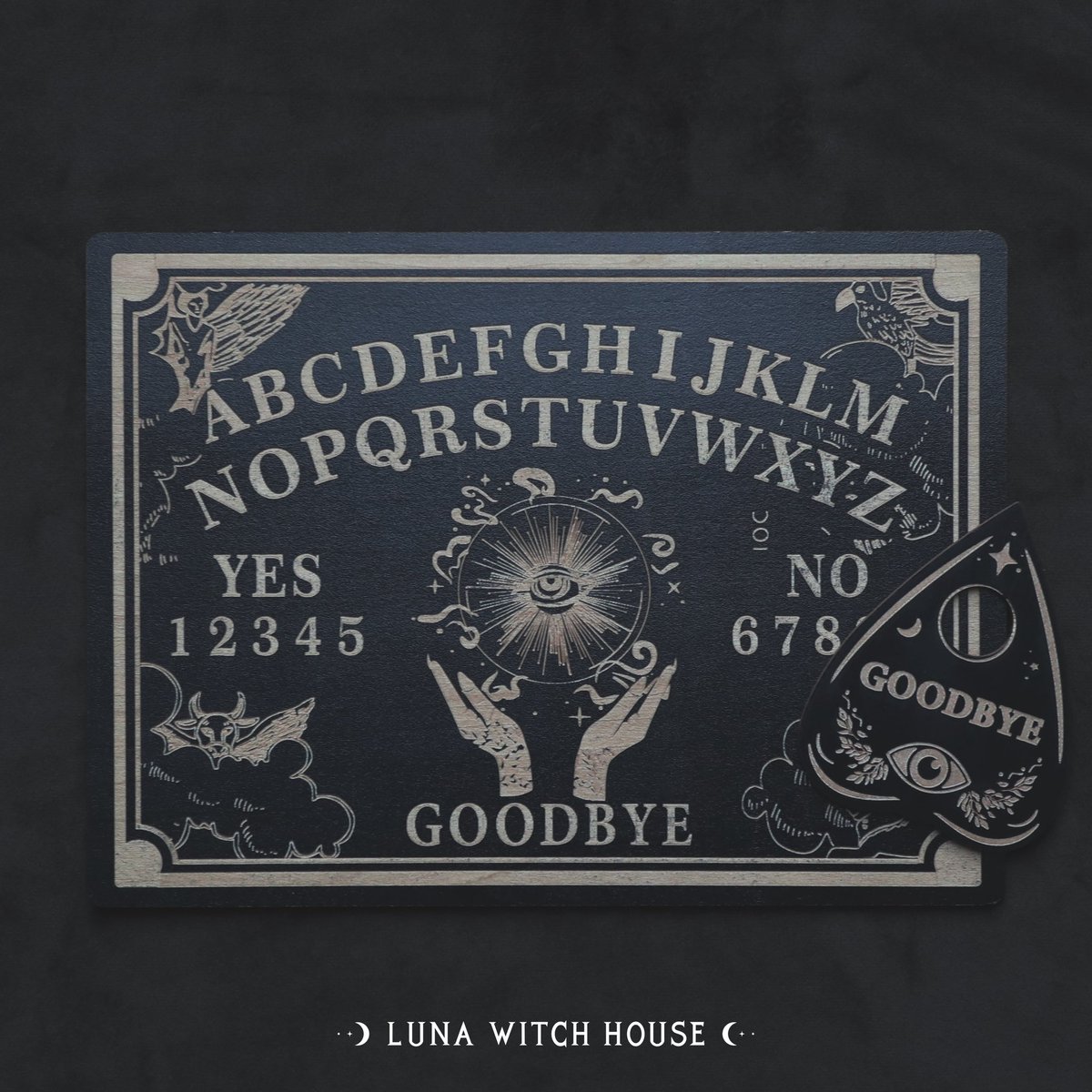 LunaWitchHouse's tweet photo. ✨New in the shop ✨
You can use this #ouijaboard many ways, may it be as a talking board, ornament, wall sign or even as a placemat & coaster ✨
https://t.co/OWuGXh6fub
#witchesoftwitter #witchtober #witchshop #witchcraft #witch #divination #witchtwt #witchessociety #gothic https://t.co/ql0MUNmsC5