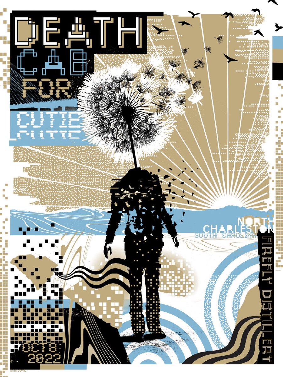 Death Cab for Cutie (@dcfc) on Twitter photo See you tonight at <a href="/HomeOfFirefly/">Firefly Distillery</a>, North Charleston! <a href="/thaogetstaydown/">Thao</a> opens the show. Still some tickets left: bit.ly/3VdObXN
Poster by <a href="/NateDuval/">Nate Duval</a> See you tonight at <a href="/HomeOfFirefly/">Firefly Distillery</a>, North Charleston! <a href="/thaogetstaydown/">Thao</a> opens the show. Still some tickets left: bit.ly/3VdObXN
Poster by <a href="/NateDuval/">Nate Duval</a>