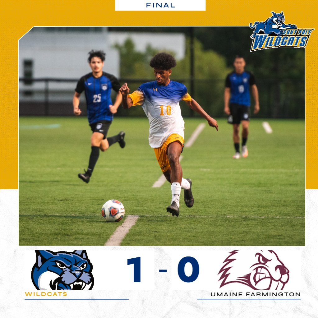 PolyWildcats's tweet photo. 🟡🔵⚽#PolyWins
#PolyMSOC beat UMaine Farmington 1-0 in @nacathletics play.
#d3soc https://t.co/3p3ipoQi6v