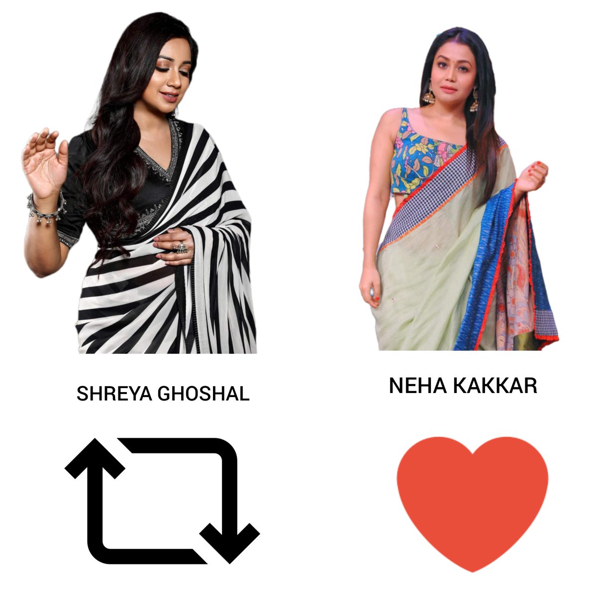 dhanaghoshal's tweet image. 🌀 Ur Favorite Singer? 

#ShreyaGhoshal | #NehaKakkar