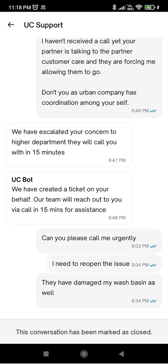 rohitdayal's tweet photo. Please refer to the attached image where it is stated my conversation with, support is closed. https://t.co/f27LRwDXdM