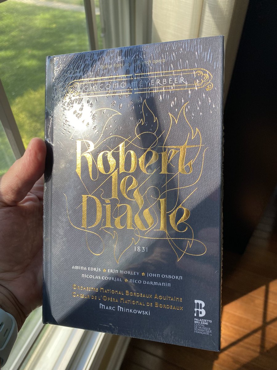 DavidALaviska's tweet photo. Hurray! My copy of #Meyerbeer #RobertleDiable from @BruZane has finally arrived. I’ve been waiting a long time to hear this. Cannot wait to listen! https://t.co/1NUkZbcRrn