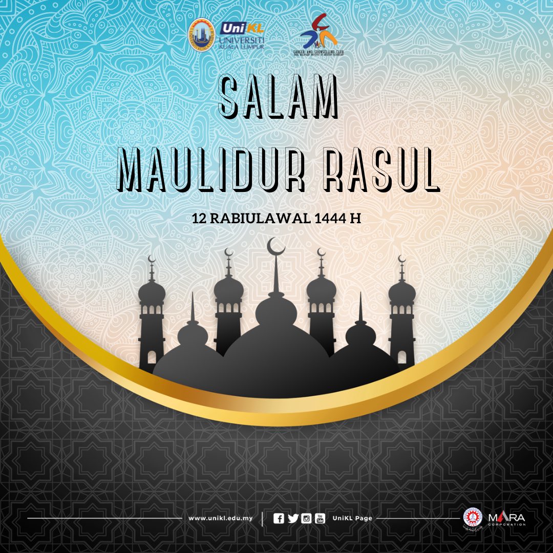CCC_MIAT's tweet photo. Salam Maulidur Rasul kepada semua umat Islam. 🕌🌙

Semoga Allah SWT mengurniakan kepada kita keamanan, keharmonian, kebahagiaan, kesihatan yang baik, kemakmuran dan melimpahkan rahmat yang tidak terkira.

#maulidurrasul
#cccuniklmiat
#uniklmiat
#unikl https://t.co/OAu9rYIf1W