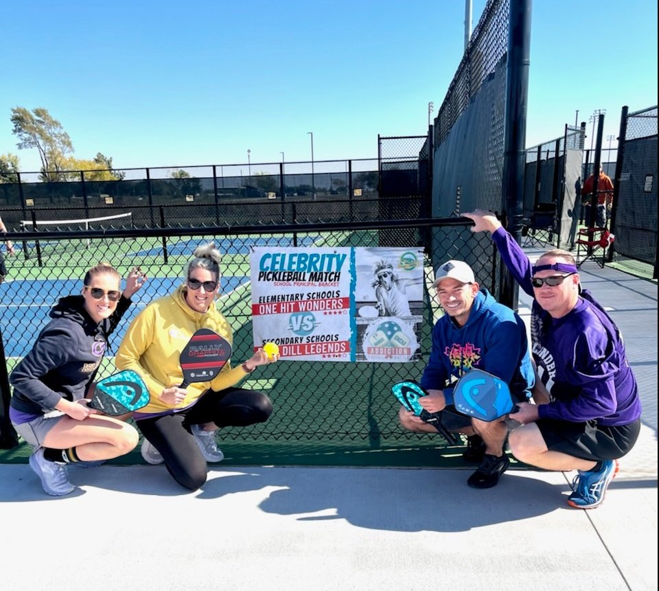 Shout-out to this Dream Team of Educators!

<a href="/jordynhubbard10/">Jordyn Hubbard</a>, <a href="/swardyn/">Selena Valentine</a>, <a href="/Kyle_Beaman/">Kyle Beaman</a>, &amp; <a href="/starfish3434/">Calvin G. Hubbard</a> are representing GIPS at the local celebrity Pickleball Tournament today. 

It's game time! #WeAreGIPS