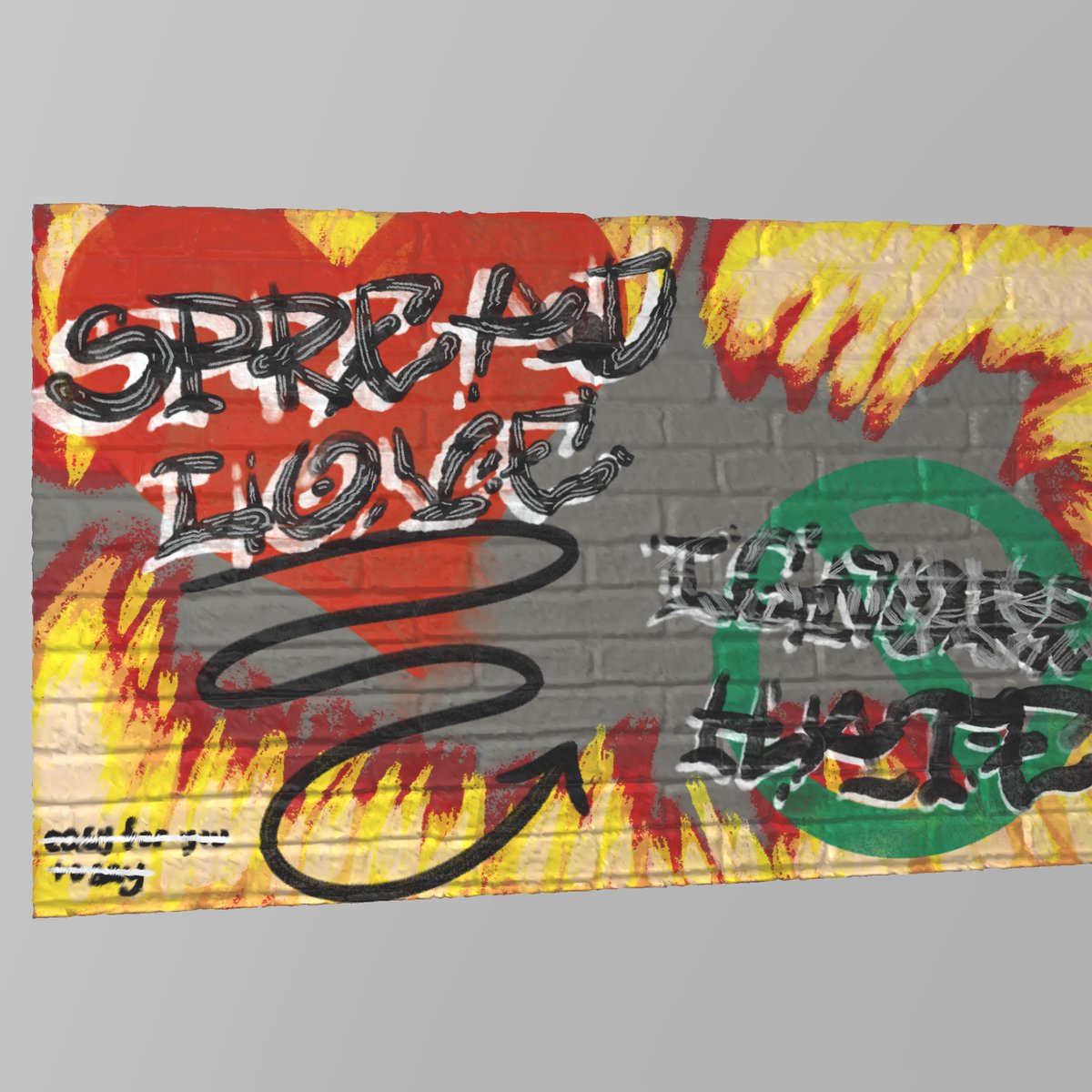 terahbrownobj's tweet photo. Used stable diffusion and DALL E 2 for image #3 and #4 to paint over. Painted in Procreate.
#procreate #graffitiwall #graffiti #procreategraffiti #dalle2 #stablediffusion #aiart #aigeneratedart #digitalart #digitalmural https://t.co/HuTSSzaDZt