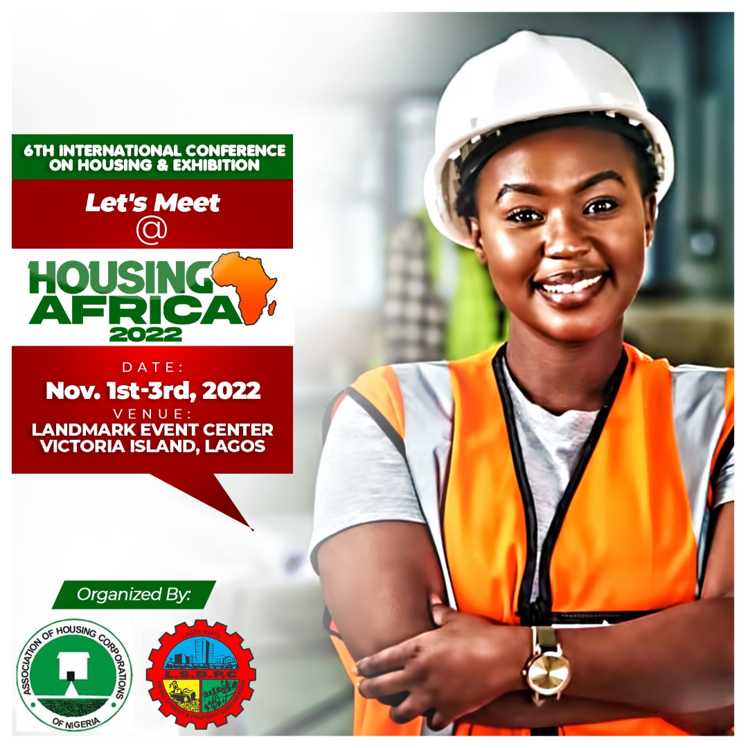 6th International Conference on Housing and Exhibition

Lagos 2022

#HousingAfrica2022 #Housing #housingmarket #international #conference #exhibitions