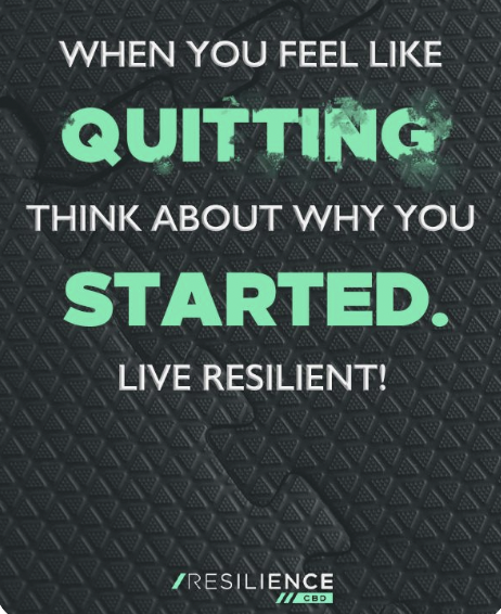 You are more resilient than you know. When you feel like giving up, think about why you started in the first place. ResilienceCBD Helps to Reach Your Goals 💪

#riserecoverrepeat #CBD #health #fitness #workout #resiliencecbd #musclerecovery #selfcare #liveresilient #stayresilient