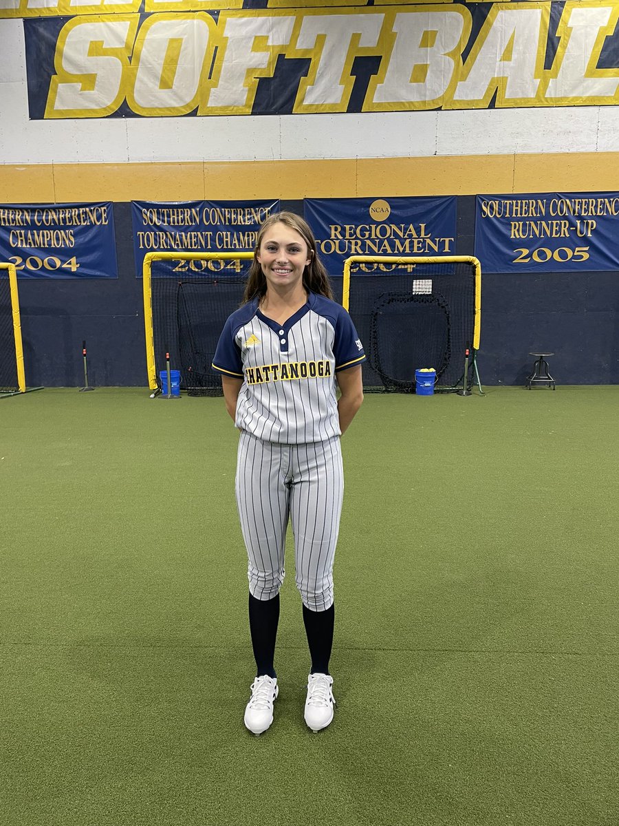 carlyle_izzy's tweet photo. I am super excited to announce that I have verbally committed and will be continuing my athletic and academic career at UTC! @coachK73 @cheytwn77 @GoMocsSB https://t.co/er0cC8crNl
