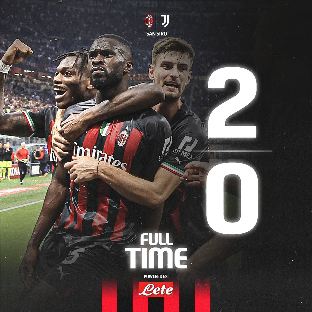 MilannTurkiye's tweet photo. EVİMİZDE JUVENTUS'U 2-0 MAĞLUP EDİYORUZ. 

Puanımızı 20'ye yükseltiyoruz https://t.co/BYujiYDVrd