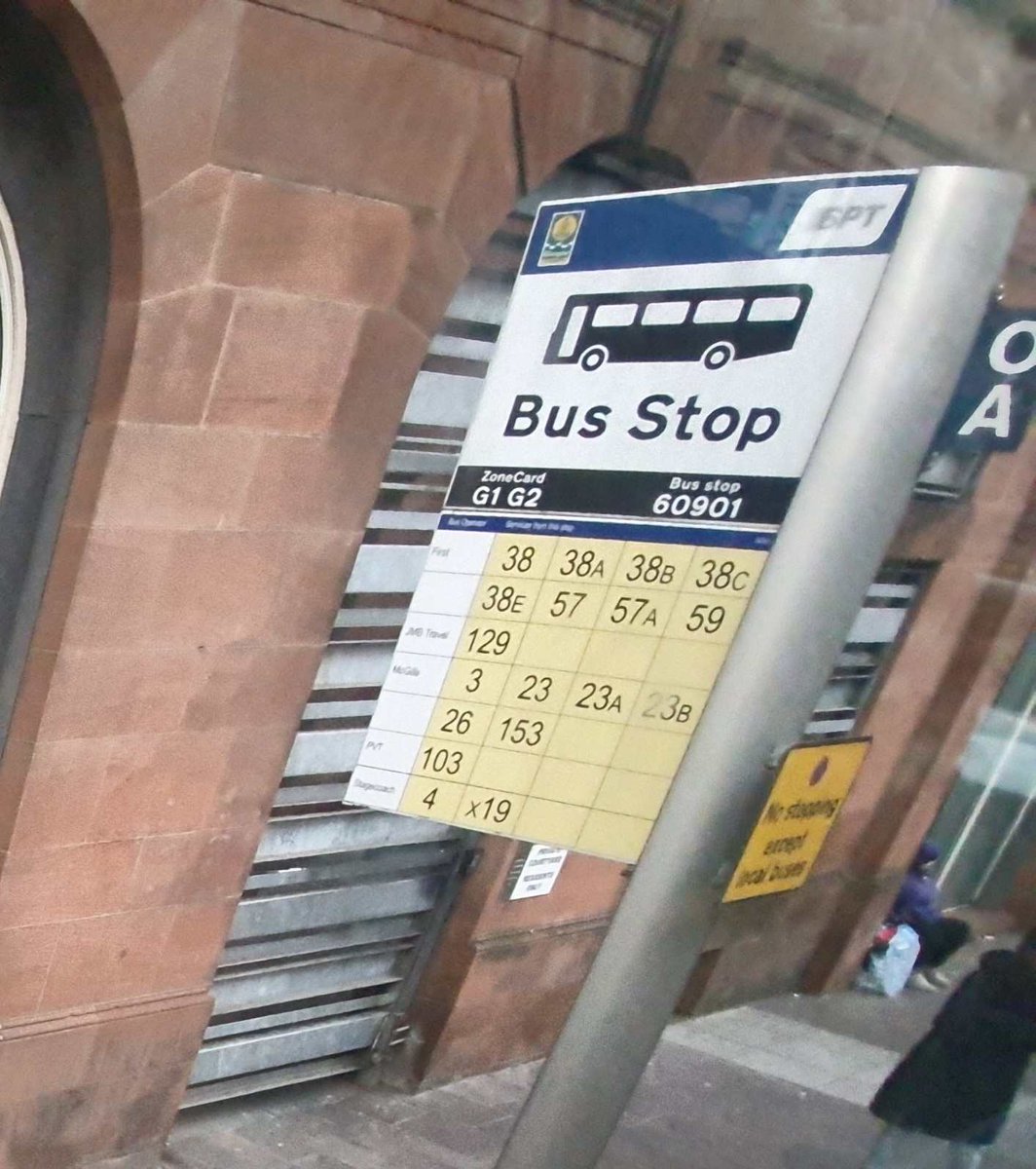 Is this the stop with the most buses but no shelter?