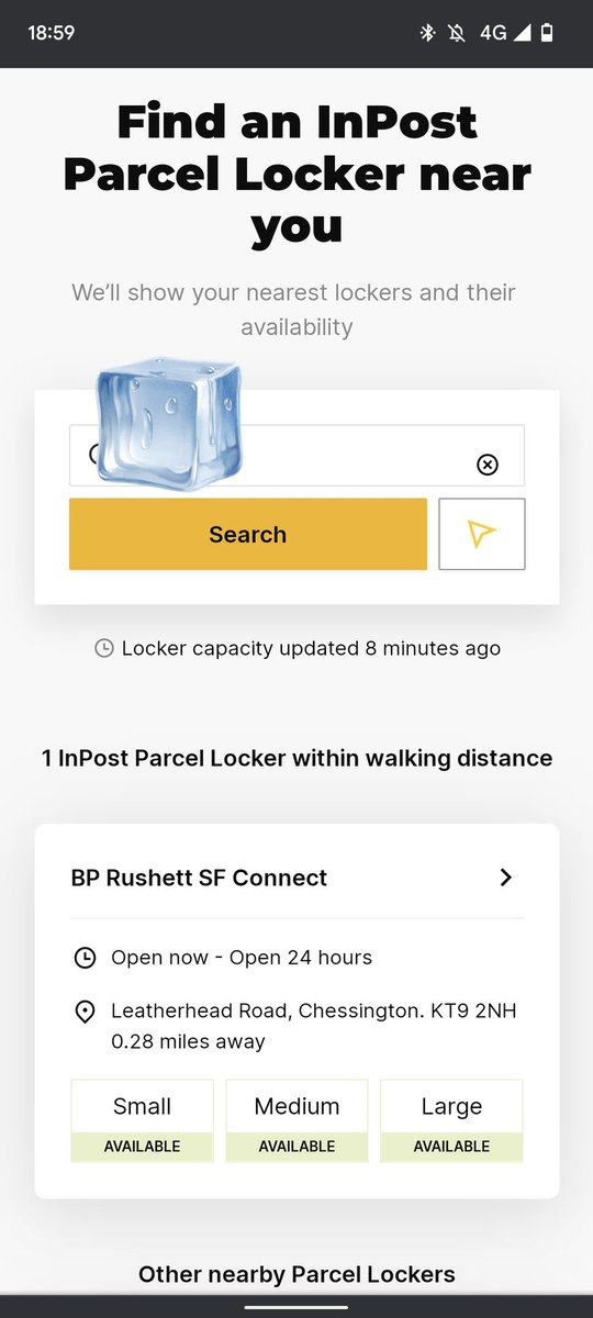 empointer's tweet photo. @InPostUK Ive just been to your locker for the second day running as it says it has availability for all parcel sizes but once I go to see end my parcel it says there's no availability https://t.co/RzETyyAa1R