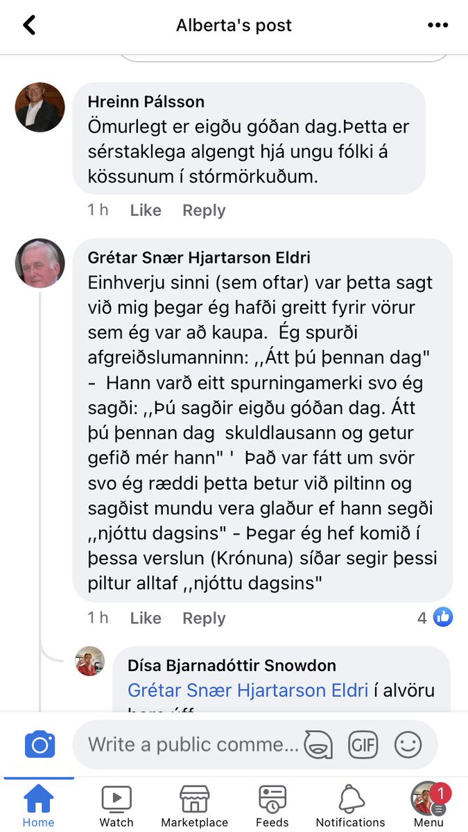 Í alvöru eitthvað krakkagrey segir "eigðu góðan dag" og gamli svarar: "ÁTT ÞÚ DaGINN?!!"