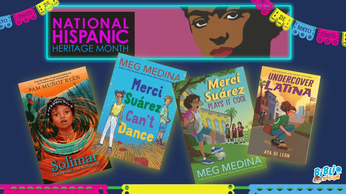 Biblionasium's tweet photo. Truly celebrate #MerciSuarez and #Solimar with us this weekend! Dive into colorful adventures and share with classmates come Monday! @meg_medina @PamMunozRyan 🫶🏽 #bookrecs #weekendreads #kidsbooks #diversekidslit #hispanicheritagemonth #educhat #Bibliobooks #MGlit #edutwitter https://t.co/igbZjU6R9m