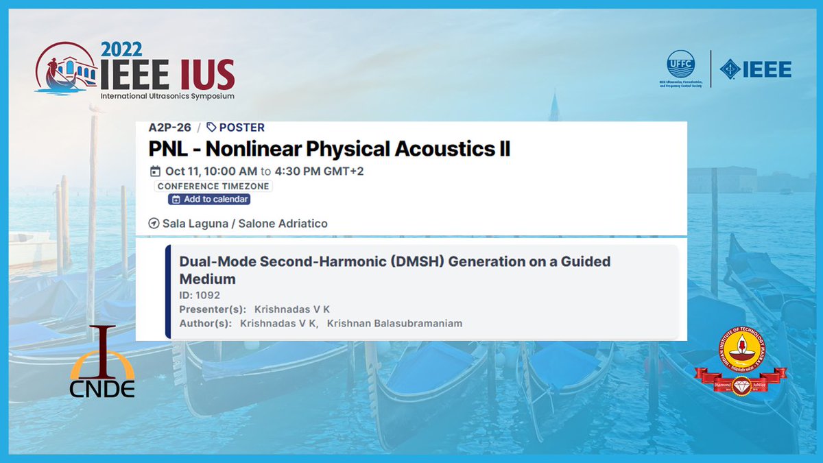 vk_krishnadas's tweet image. I am presenting a part of my PhD work @ieeeius next week. Please drop by if you are attending and interested in #nonlinearUltrasonics and #guidedWave propagation in an elastic medium.
Looking fwd to many interesting talks and meeting experts in the field.