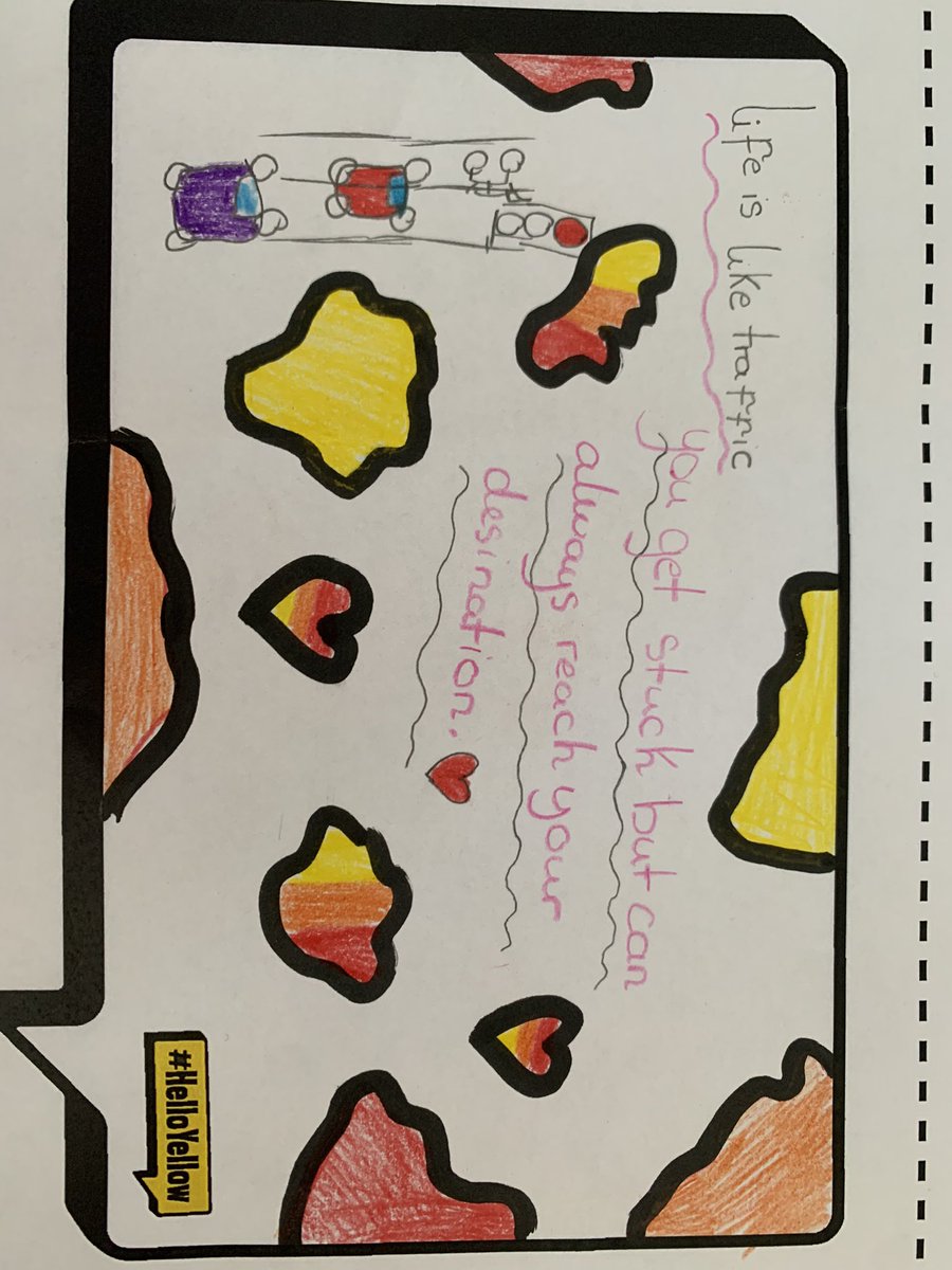 For #HelloYellow at school we designed a banner to hang in our classroom raising awareness for children’s mental health. I was blown away with what the kids came up with!