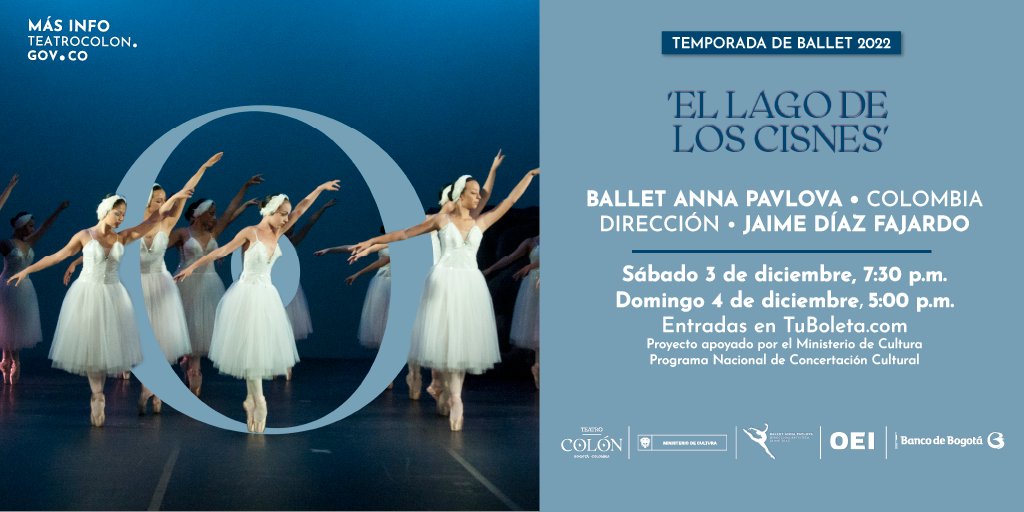 eneldelia's tweet photo. ‘El lago de los cisnes’ es considerada en la actualidad una de las más valiosas obras del compositor ruso Piotr Ilich Chaikovski. En la temporada de Ballet 2022 de la compañía Ballet Anna Pavlova, llega cuento de hadas-ballet en cuatro actos.
Entradas en: https://t.co/27MfTKYabz https://t.co/Z1gqUigYPg