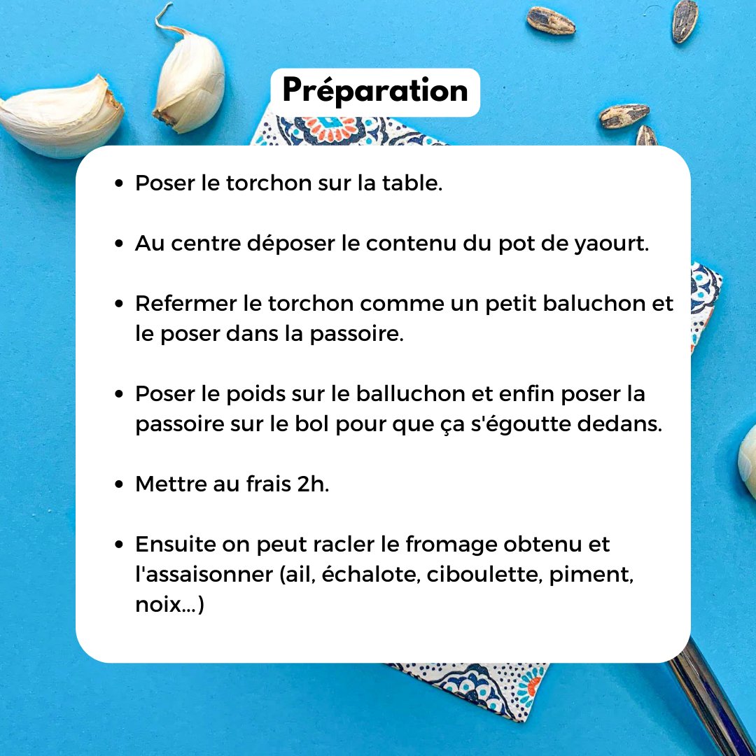 1repas1euro's tweet photo. Le saviez-vous ? Un simple yaourt (animal, végétal, 0% ou pas) peut se transformer en un fromage type fromage à tartiner en à peine 2h ! Ensuite libre à vous de le pimper avec de l'ail, des herbes, des épices ... ! https://t.co/HNFmDRAKG6